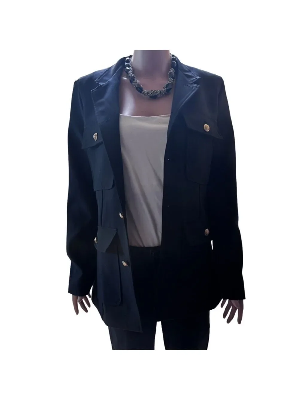 To My Lovers Black Blazer Classic Tailored Suit Jacket Small NWT